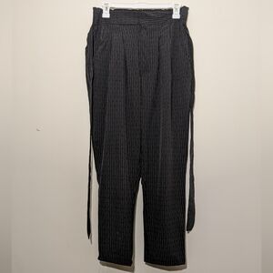 Lark+Grey Black Striped Lightweight Stretch Pants L
